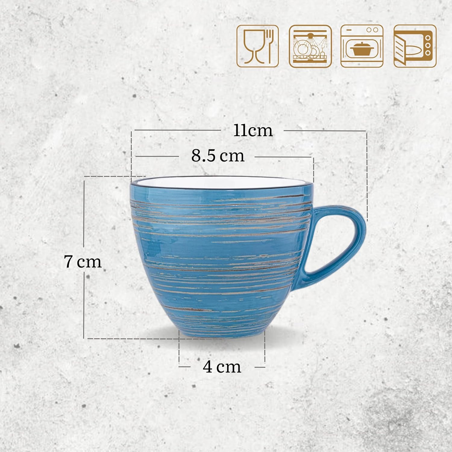 Wilmax Tasse 190 ml Blau Porzellan WL-669635/A