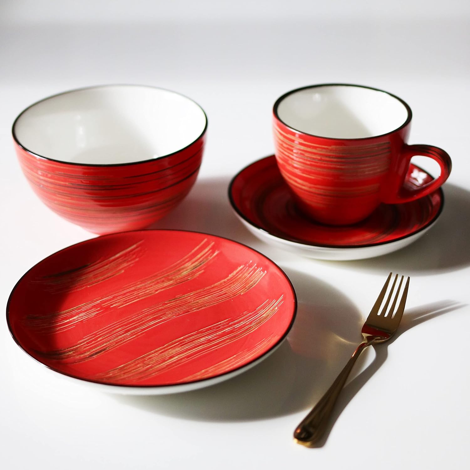 Wilmax Tasse 300 ml Rot Porzellan