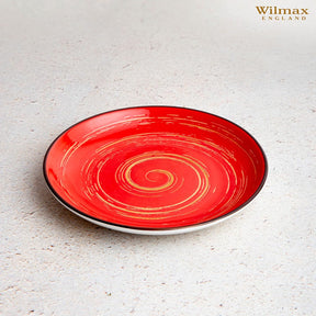 Wilmax Teller 25,5 cm Rot Porzellan WL-669214/A