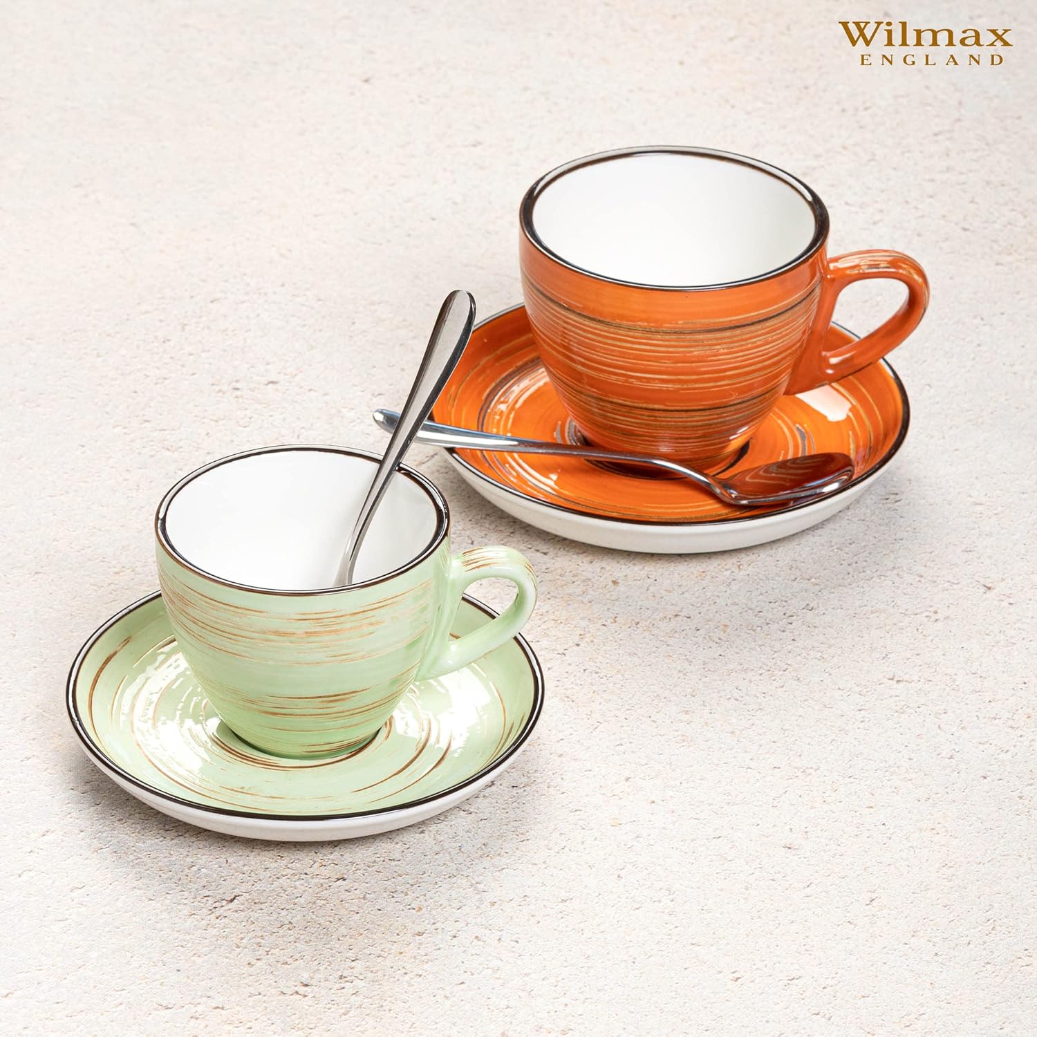 Wilmax Untertasse 15 cm Pistazie Porzellan