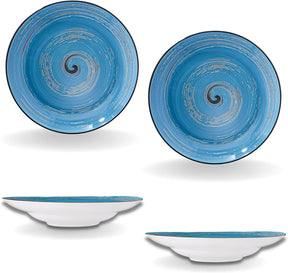 Wilmax Tiefer Teller 25,5 cm 350 ml Blau Porzellan WL-669627/A