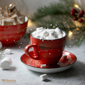 Wilmax Tasse 300 ml Rot Porzellan