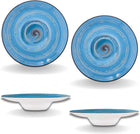 Wilmax Tiefer Teller 24 cm 200 ml Blau Porzellan 2er Set WL-669625/A2