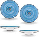 Wilmax Tiefer Teller 24 cm 200 ml Blau Porzellan 2er Set WL-669625/A2