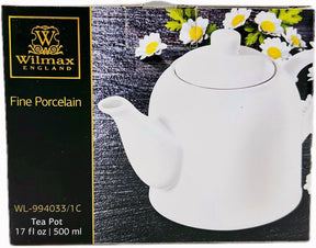 Wilmax Teekanne 500 ml Weiß Porzellan  WL-994033/1C