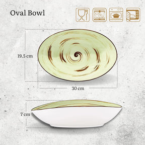 Wilmax Schale oval 30x19,5 cm Pistazie Porzellan WL-669141/A