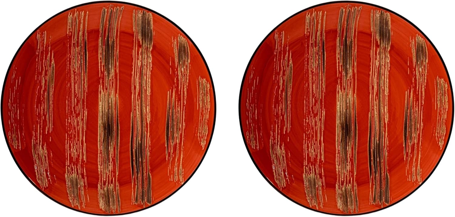 Wilmax Teller 28 cm Rot Porzellan 2er Set WL-668216/A2