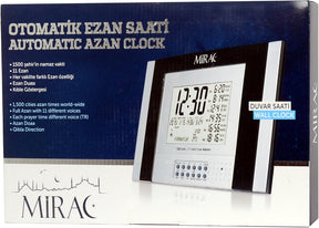 Mirac Wand Azan Uhr – Digital, Mit Gebetsruf & Quran-Funktion