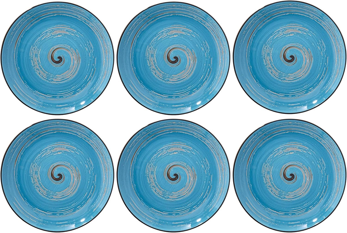 Wilmax Teller 20 cm Blau Porzellan 6er Set WL-669612/A6