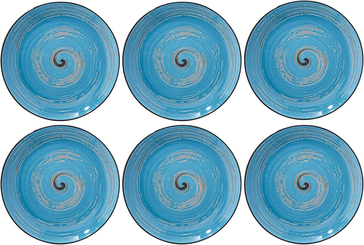 Wilmax Teller 20 cm Blau Porzellan 6er Set WL-669612/A6