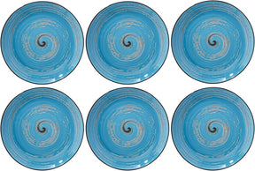 Wilmax Teller 20 cm Blau Porzellan 6er Set WL-669612/A6