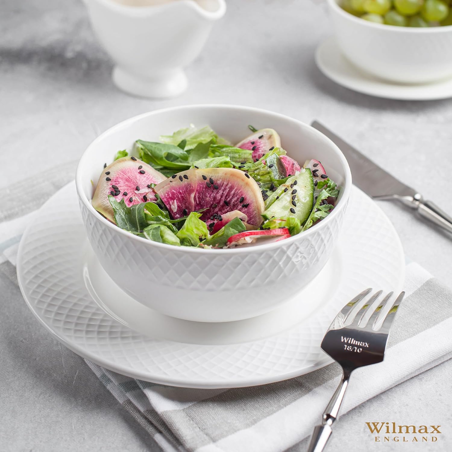 Wilmax Schale 12 cm 380 ml Weiß Porzellan WL-880113/A