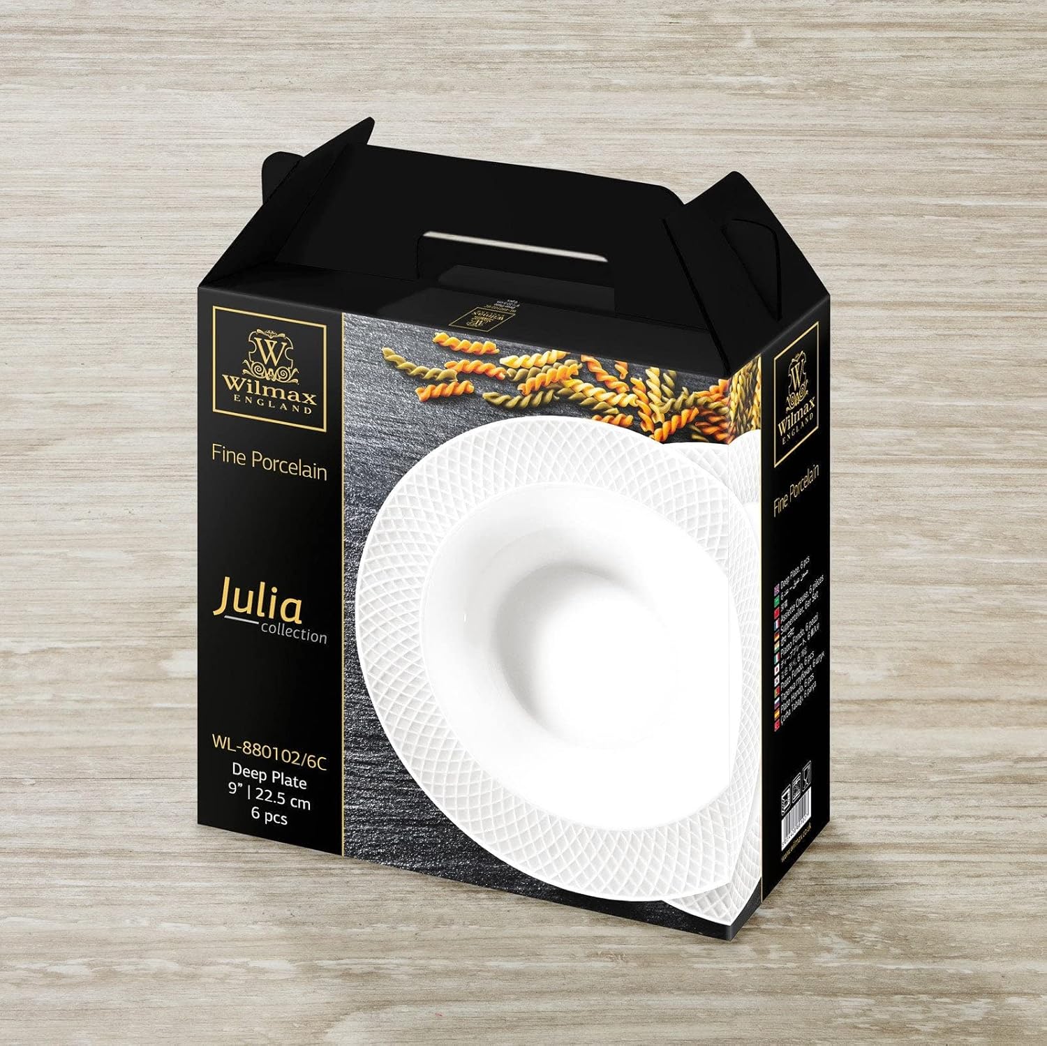 Wilmax Tiefer Teller 22,5 cm Weiß Porzellan 2er Set WL-880102/2C