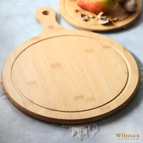 Wilmax Bambus Servierbrett mit Griff 34x25,5 cm Natur WL-771099/A