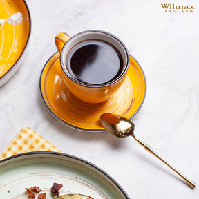 Wilmax Untertasse 15 cm Gelb Porzellan