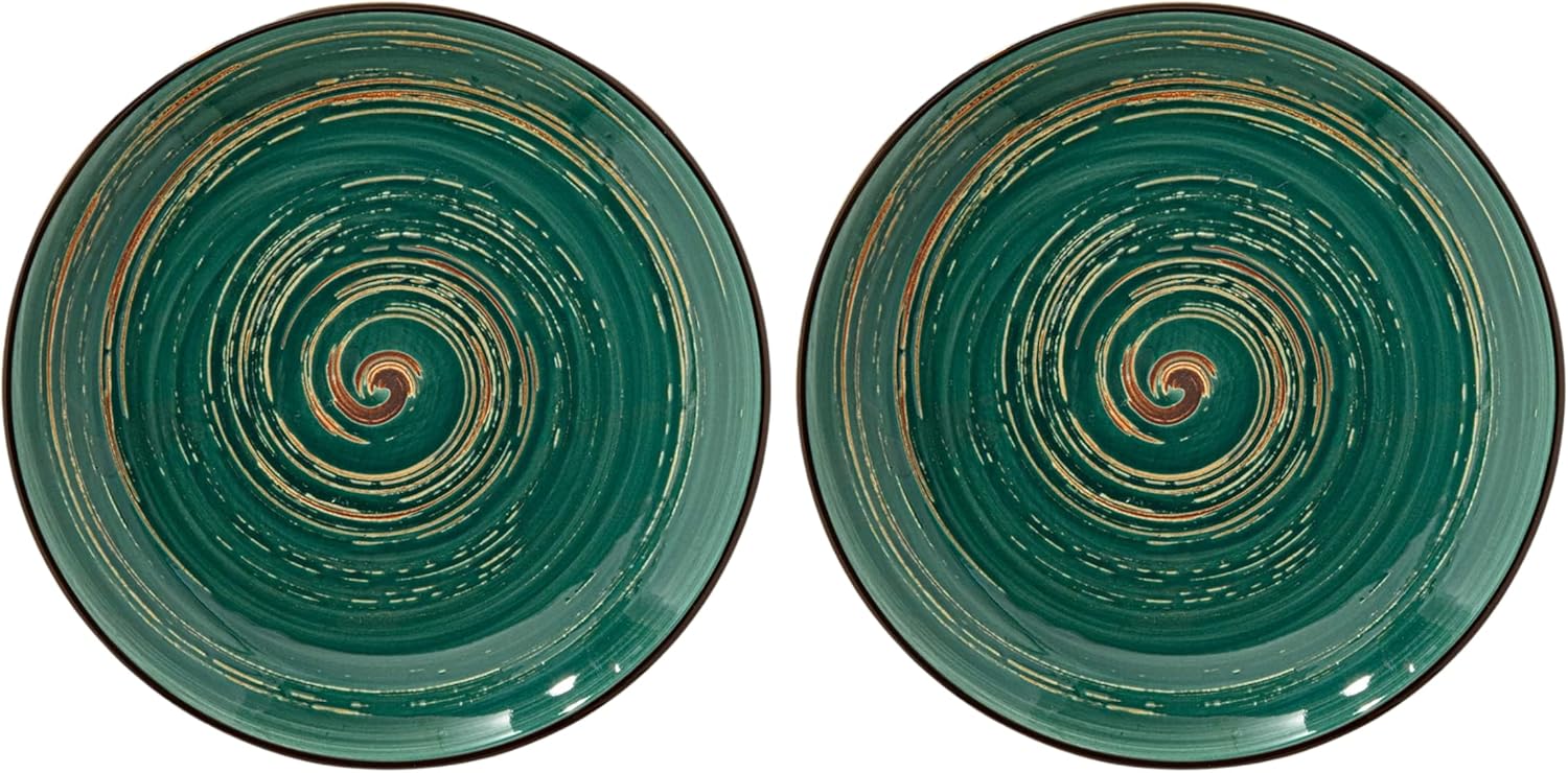 Wilmax Teller 25,5 cm Grün Porzellan 2er Set WL-669514/A2