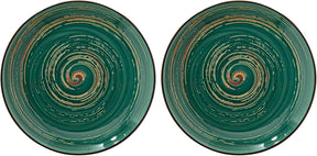 Wilmax Teller 25,5 cm Grün Porzellan 2er Set WL-669514/A2