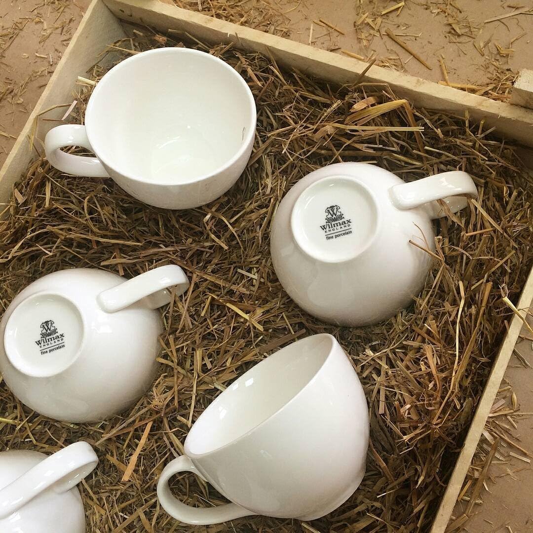 Wilmax Teetasse mit Untertasse 220 ml Weiß Porzellan