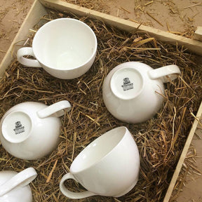 Wilmax Teetasse mit Untertasse 220 ml Weiß Porzellan