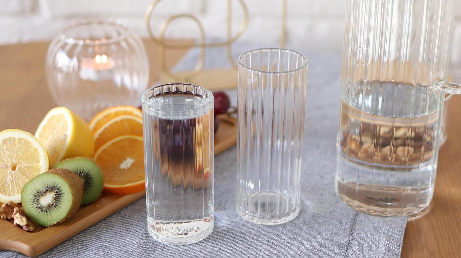 Wilmax Karaffe mit 6 Gläsern Glas Set WL-888220/A-888625/A6