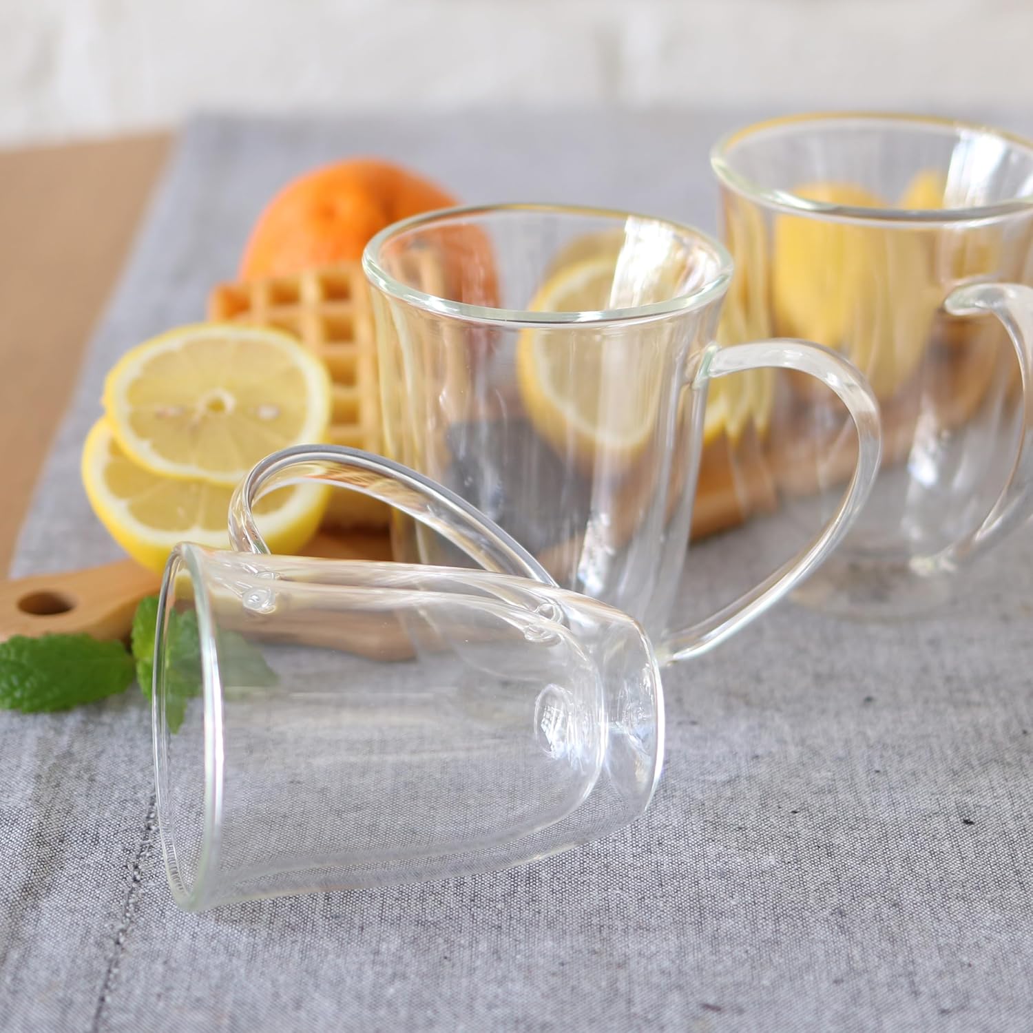 Wilmax Doppelwandige Tasse 400 ml Borosilikatglas 2er Set WL-888727/A2
