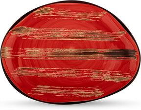 Wilmax Servierplatte 33x24,5 cm Rot Porzellan WL-668242/A