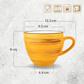 Wilmax Tasse 300 ml Gelb Porzellan