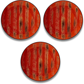 Wilmax Teller 23 cm Rot Porzellan 3er Set WL-668213/A3