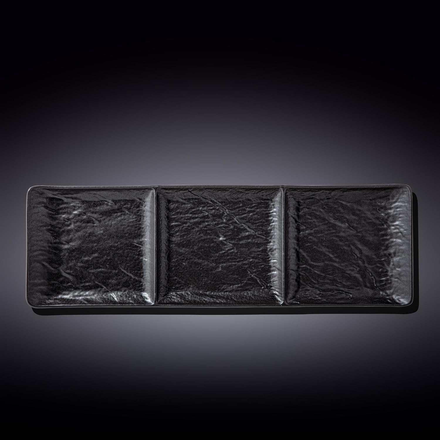 Wilmax Rechteckige Schale SlateStone Schwarz 40.5 x 13 cm Porzellan WL-661136/A