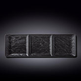 Wilmax Rechteckige Schale SlateStone Schwarz 40.5 x 13 cm Porzellan WL-661136/A
