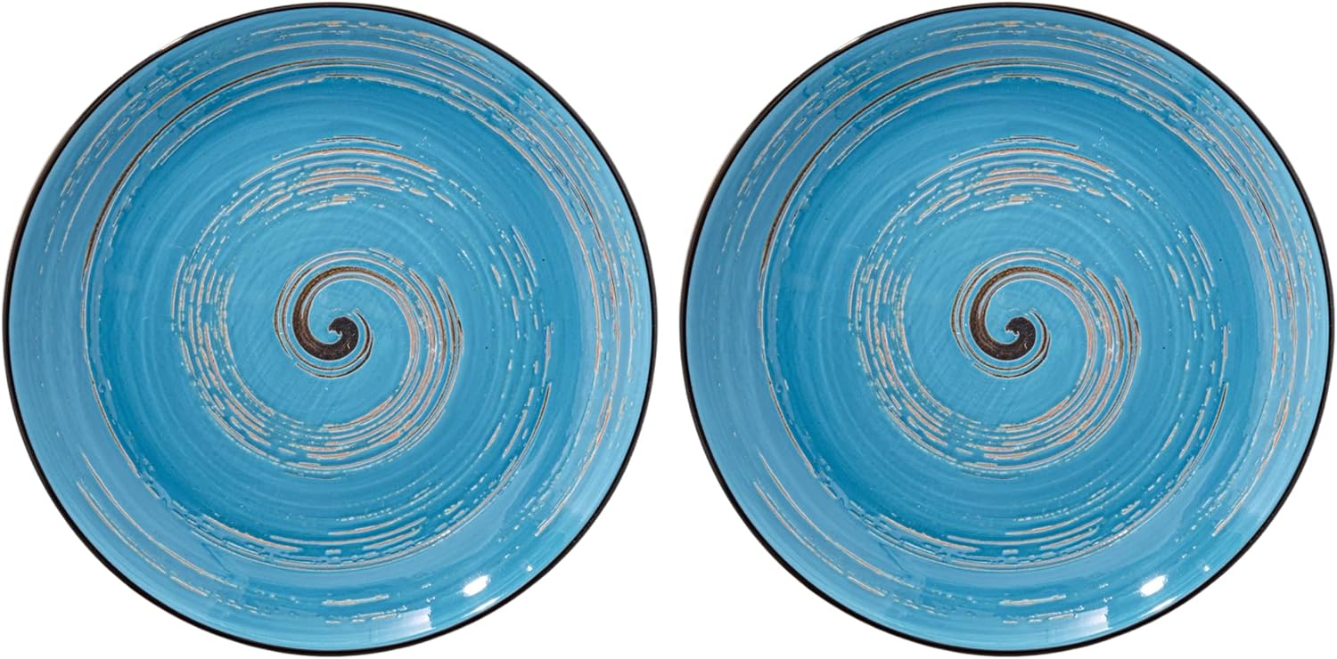 Wilmax Teller 25,5 cm Blau Porzellan 2er Set WL-669614/A2