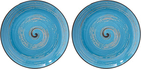 Wilmax Teller 25,5 cm Blau Porzellan 2er Set WL-669614/A2