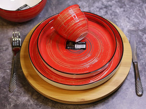 Wilmax Teller 23 cm Rot Porzellan 2er Set WL-669219/A2