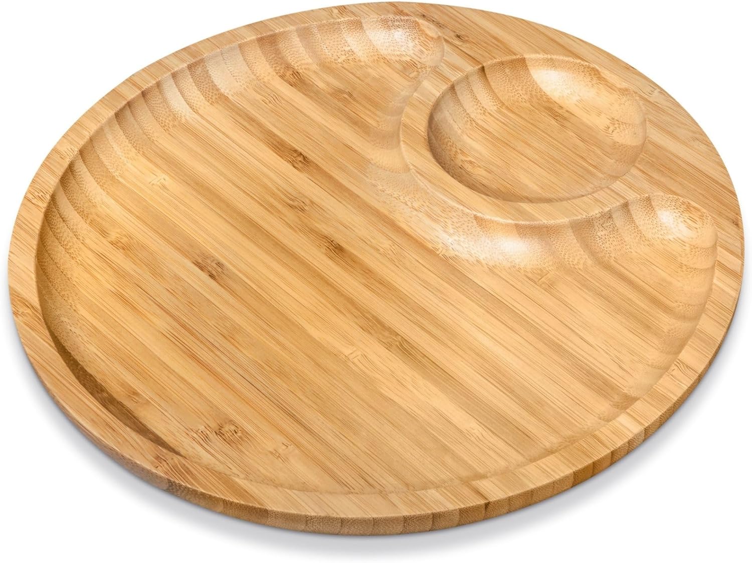 Wilmax Bambus Servierplatte 2 Fächer 30,5 cm Natur WL-771044/A