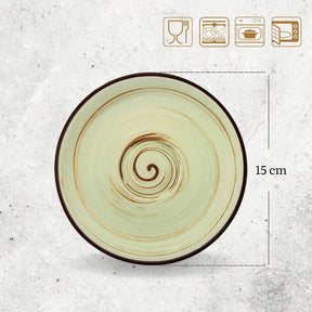 Wilmax Untertasse 15 cm Pistazie Porzellan