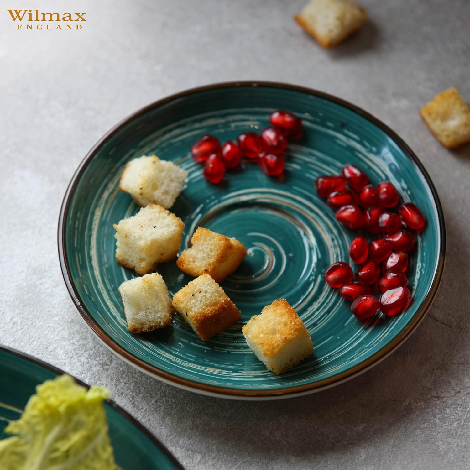 Wilmax Untertasse 14 cm Grün Porzellan