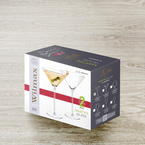 Wilmax Martiniglas 200 ml Kristallglas Transparent 2er Set WL-888106/2C