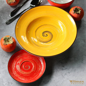 Wilmax Untertasse 15 cm Rot Porzellan