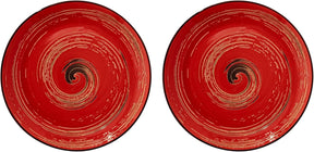 Wilmax Teller 25.5 cm Rot Porzellan 2er Set WL-669214/A2