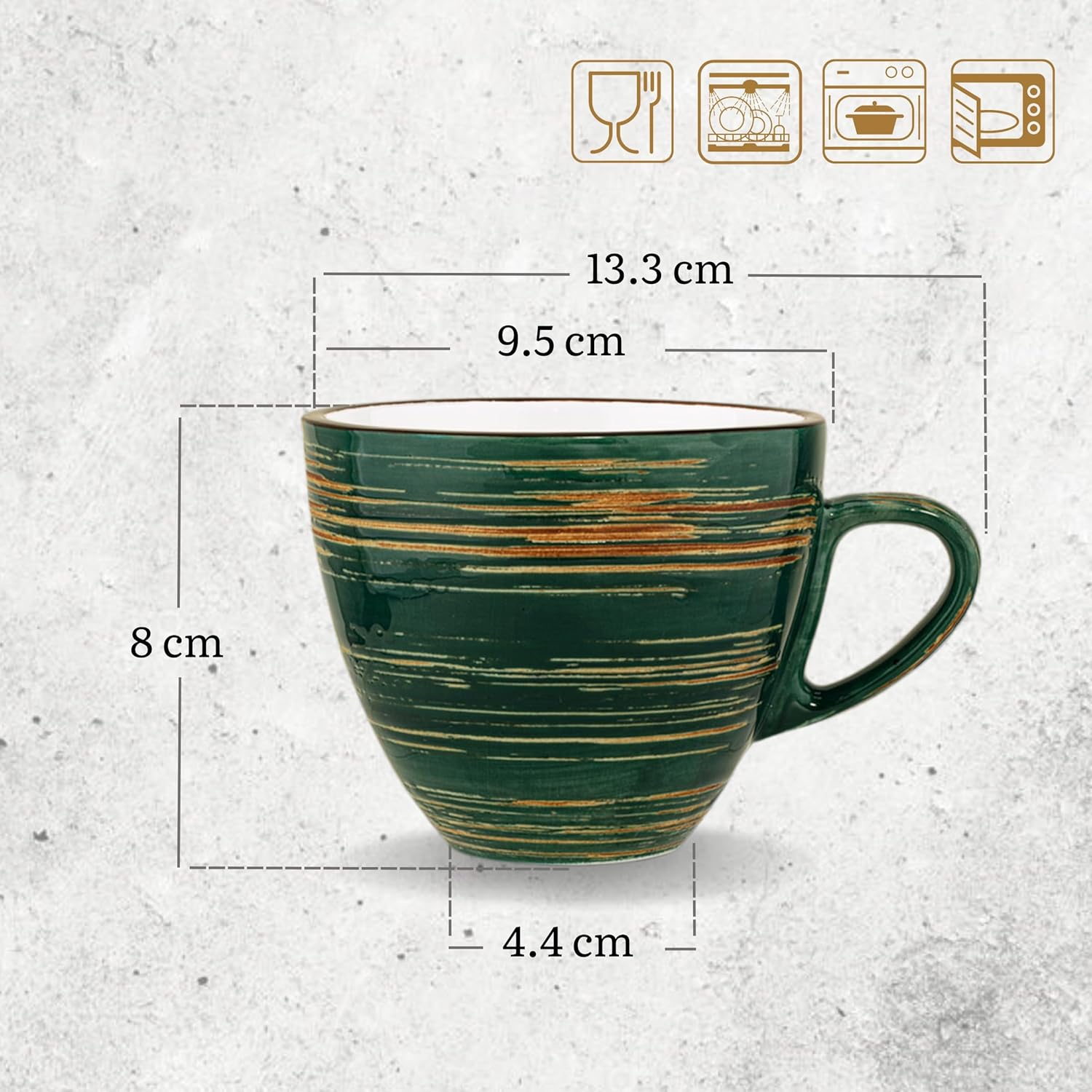 Wilmax Tasse 300 ml Grün Porzellan