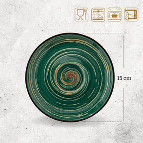 Wilmax Untertasse 15 cm Grün Porzellan
