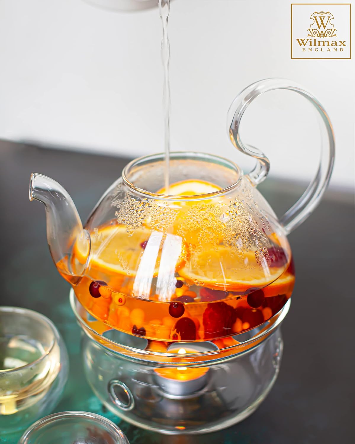 Wilmax Stövchen aus Glas für Teekannen Transparent WL-888903/A