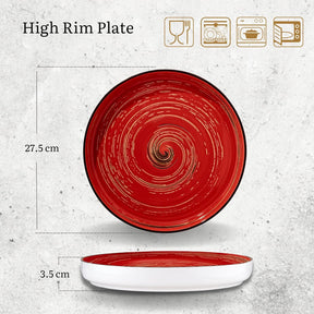 Wilmax Teller 28 cm Rot Porzellan WL-669220/A