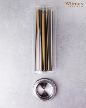 Wilmax Vorratsglas mit Metalldeckel – 2000 ml (10 × 30,5 cm)