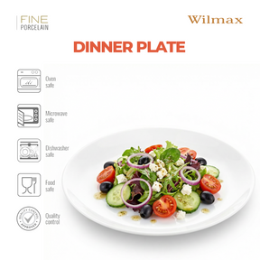 Wilmax Speiseteller 25.5 cm aus Porzellan, Weiß