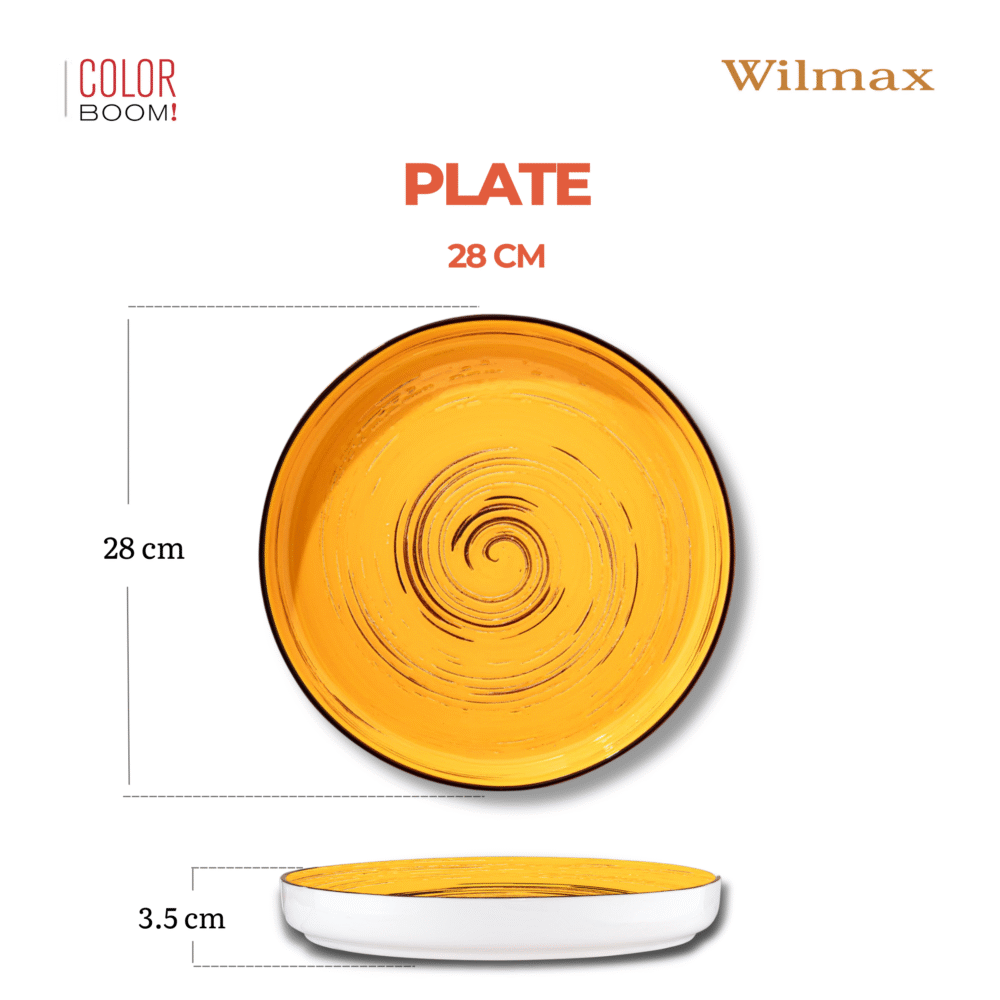 Wilmax Teller 28 cm Gelb Porzellan WL-669420/A