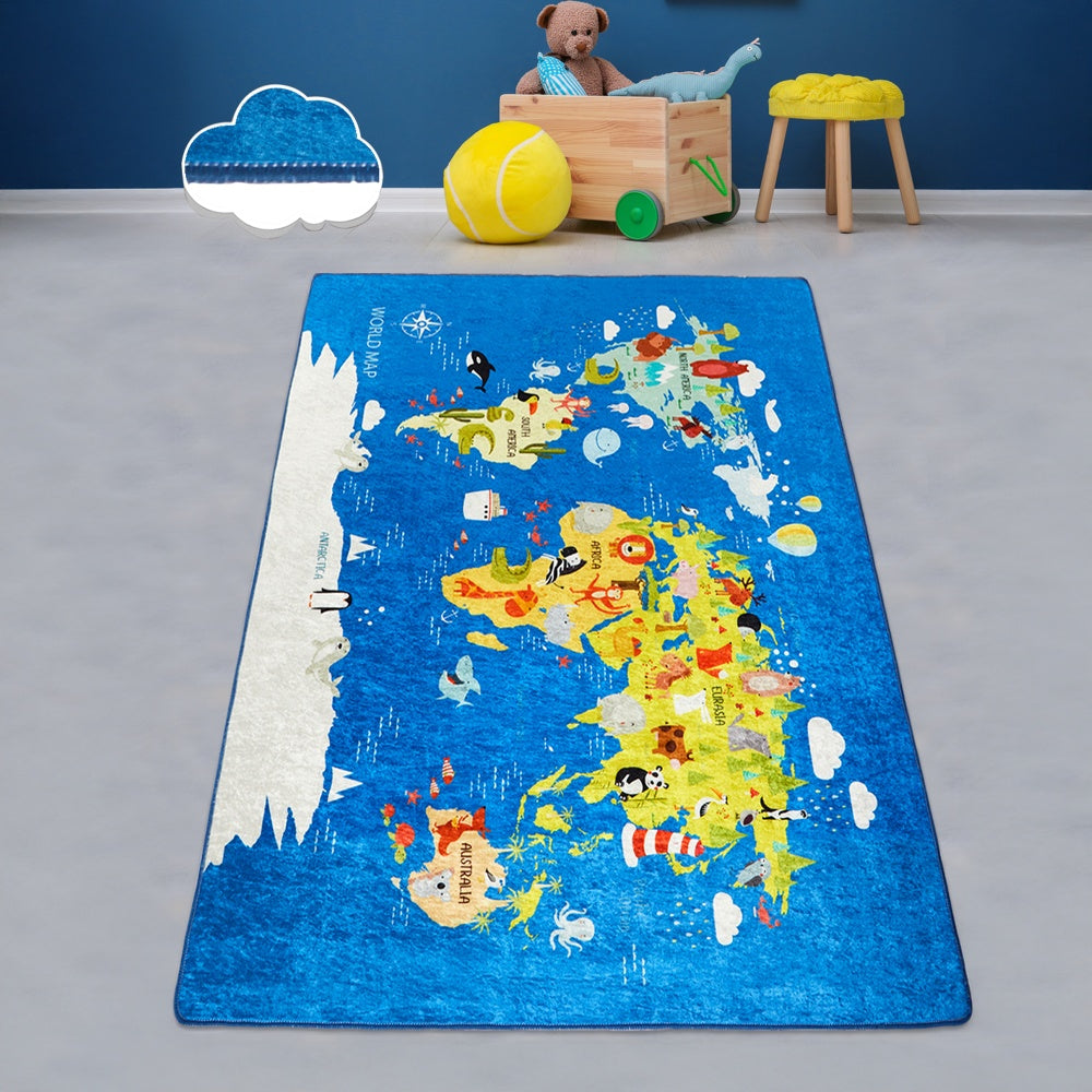 Bosdela Kinder- und Babyteppich - dekorativer Kinderzimmerteppich, 100 × 160 cm