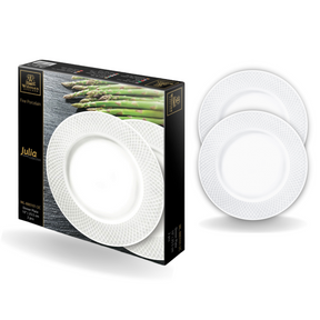 Wilmax Speiseteller 25,5 cm Weiß Porzellan 2er Set WL-880101/2C