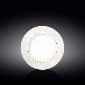 Wilmax Dessertteller 20 cm Weiß Porzellan mit Goldlinien WL-880102102/A