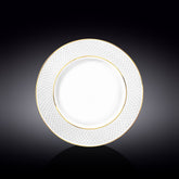 Wilmax Speiseteller 25,5 cm Weiß Porzellan mit Goldlinien WL-880102104/A